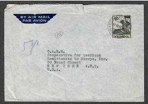 Switzerland # 273 on Airmail Cover to USA 3/10/48 - I Combine S/H - Picture 1 of 1