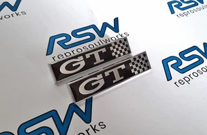 FORD ESCORT MK1 BLACK GT CAR BADGES - SET OF 2 - Picture 1 of 2