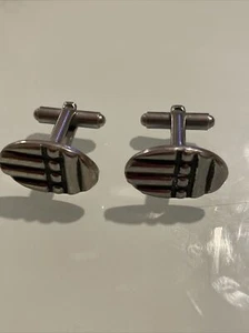 Vintage Estate Silver Tone Cufflinks - Bild 1 von 11