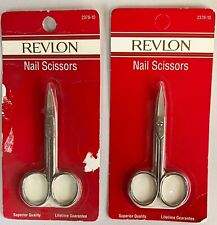 2 Revlon Curved Nail Scissors Vintage , 90s MADE IN ITALY 2378-10