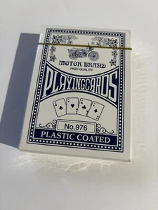 Motor Brand High Quality Playing Cards Blue New And Sealed No.976 Plastic Coated - Picture 1 of 4