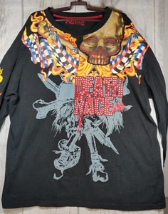 Request Herren Schwarz 3XL Half Evil x 999 Death Race Skull & Flames - Bild 1 von 9