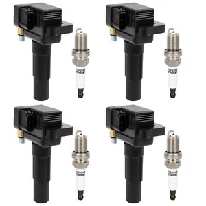 ECCPP 4 Ignition Coils & 4 Iridium Spark Plugs, UF528, for Subaru, Saab 2.0L - Picture 1 of 9