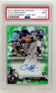 ALEX BREGMAN 2017 Bowman Chrome Auto Rookie RC Green Refractor /99 - PSA 9 - Picture 1 of 2