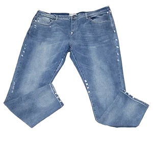 Fashion Nova Mens Blue Denim Jeans Mid Rise Skinny Leg Medium Wash Size 42 NWT - Picture 1 of 11