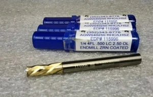 1/4" x 0,5" LOC X 2,5"OL 4-FL HARTMETALL RECHTSHAND GESCHNITTEN / LINKSHAND SPIRALSCHAFTFRÄSER - Bild 1 von 4