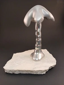 Hoselton Palm Tree Stone Base  Metal Sculpture   - Picture 1 of 16