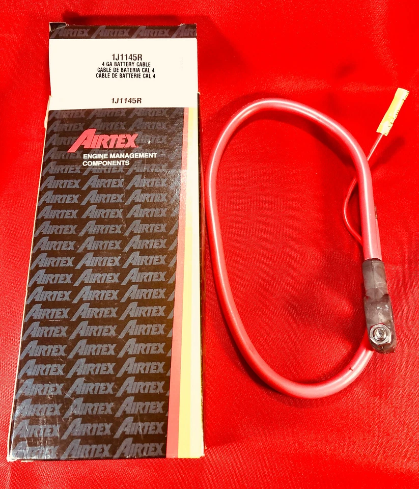 NOS Airtex 1J1145R 4 GA Battery Cable - Image 1 of 1