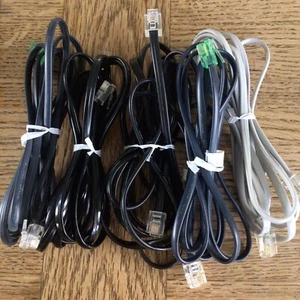 (5X) 6ft Telephone Line Cord Cable 4 Conductor RJ11 DSL Fax Phone - Picture 1 of 1