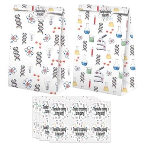 Science Party Favors Candy Bags with Stickers - Science Goodie Gift Treat Bag... - Picture 1 of 5