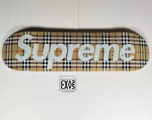 Supreme x Burberry Skateboard Deck SS22 - Beige / Tan 8.5” - Picture 1 of 12