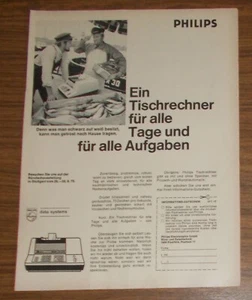 Seltene Werbung PHILIPS - Ein Tischrechner für alle Tage und alle Aufgaben 1972 - Picture 1 of 1