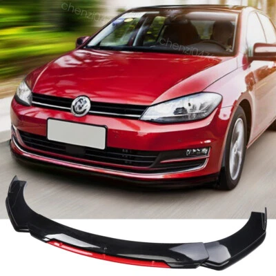 For 2014-2017 Volkswagen VW Golf MK7 Front Bumper Lip Spoiler Splitter Body Kit Foto 1 de 4