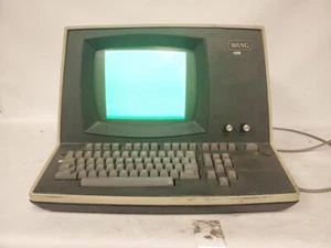 Wang 5506 11" Monitor Computer Terminal w/ Built-In Keyboard Image Burn - Picture 1 of 9