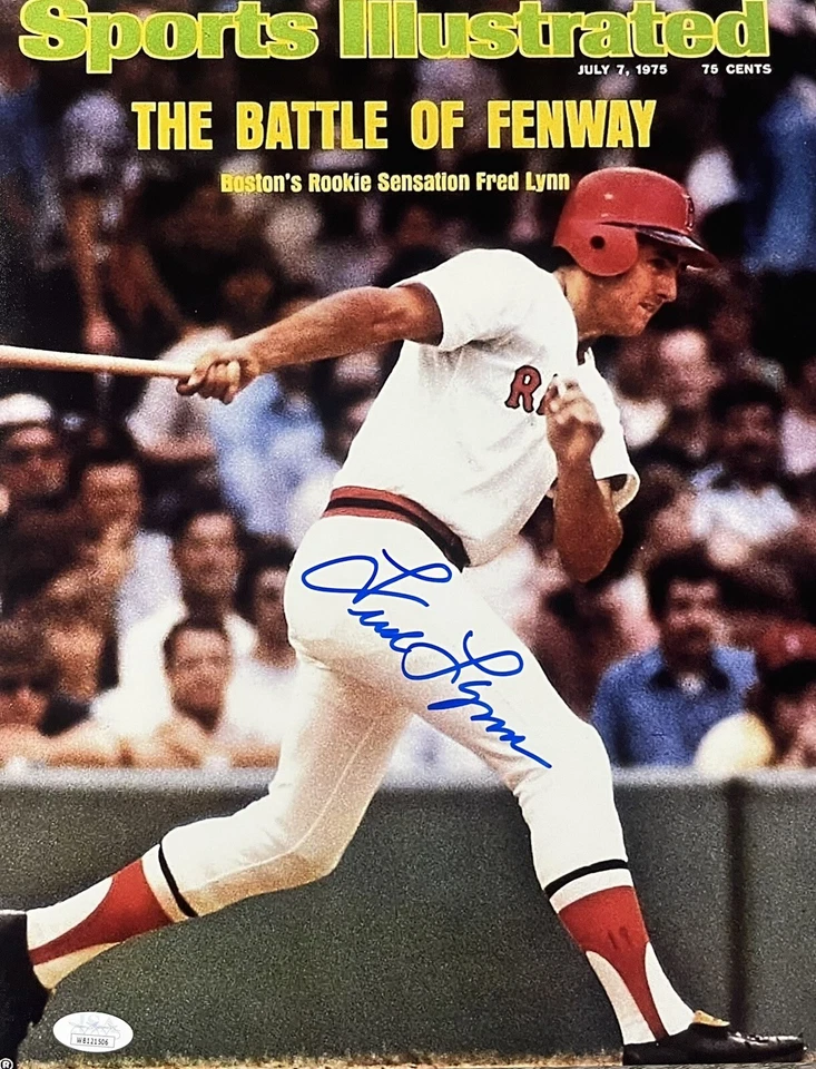 Fred Lynn Boston Red Sox Autographed 11x14 Sports Illustrated Cover JSA Witness - Image 1 of 1