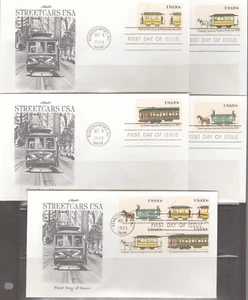 1983 FDC Set of 5 - Scott# 2059-62 - Streetcars - Artmaster Cachet - Picture 1 of 1
