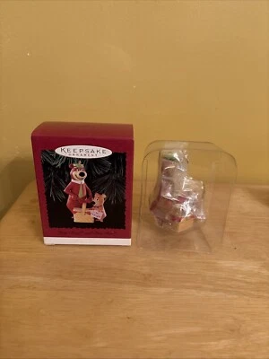 HALLMARK Keepsake Ornament YOGI BEAR AND BOO BOO 1996 Hanna Barbara New Open Box - Image 1 of 4
