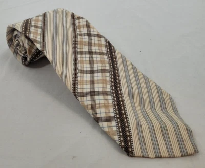 Tienda Woodward & Lothrop para Hombres ~ Diseño de Rayas/Checks en Tonos Tierra ~ Mezcla de Poliéster Foto 1 de 4