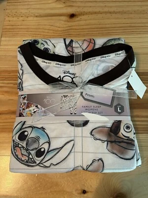 Pijama para mujer Disney 100 personajes mash up 2 piezas manga larga grande” Foto 1 de 4