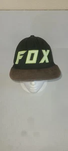 Fox Flat Bill Hat Cap Well Loved Adjustable Strapback Leather Bill - Picture 1 of 6