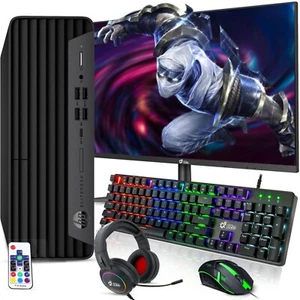 HP G6 Gaming Desktop PC Intel i7-10th 64GB SSD Nvidia GTX 24in LED Wi-Fi Win11 - Afbeelding 1 van 10