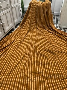 Cortinas de terciopelo de algodón vintage, doradas, ENORME PAR, 129" W x 106" L (lote 1) envergadura 3,5 m - Imagen 1 de 24