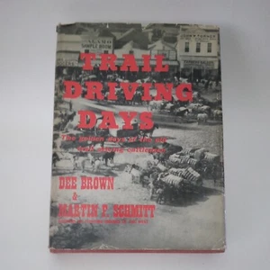 1952 "Trail Driving Days" Brown/Schmitt, Charles Scribners Sons Ed/Pt HC DJ GD - Imagen 1 de 22