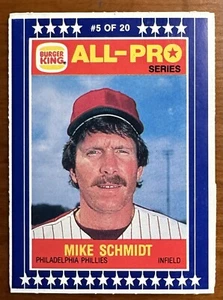 1986 Burger King ungeöffnete Panel Karten Mike Schmidt & Steve Carlton #5&6 Oddball - Bild 1 von 2