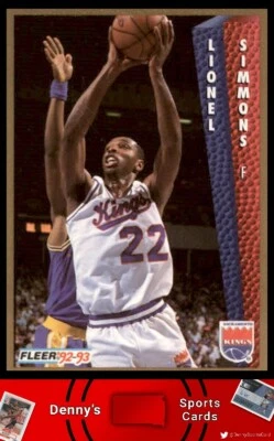 1992 Fleer Drake's #46 Lionel Simmons Sacramento Kings Basketball Card - Image 1 of 2