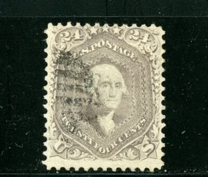 KMC4076-U.S. #78 (U725) Washington 24¢ lila, firmado, usado, muy buen estado, CV $400,00 - Imagen 1 de 2
