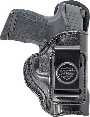 Max Carry Black Leather IWB Gun Holster for SIG SAUER P365/P365X/P365 SAS
