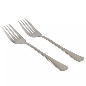 Serving Fork 2pk Set of Two 2 Elegant Forks Buffet & Banquet Style 9" Steel - Picture 1 of 10