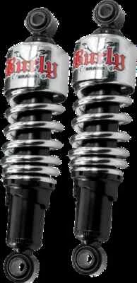 Burly 10.5in Chrome Rear Shock Absorber Pair for Sportster 883 Custom 99-03 - Image 1 of 4