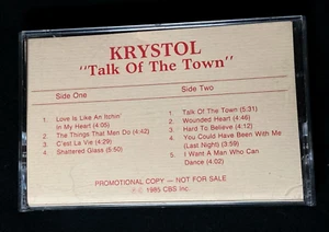 KRYSTOL "Talk of the Town" RARE PROMO CASSETTE TAPE EX ©1985 Electro FUNK Soul - Picture 1 of 5
