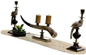 JACQUARD CREME TISCHLÄUFER, PLATZMATTE UND 6 SERTTEN, SET MIT 8 KITS ZUM ESSEN T - Bild 1 von 10