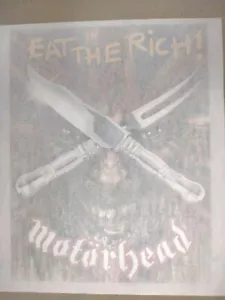 Motorhead Vintage 80er Jahre T-Shirt Transfer selten "Eat The Rich" - Bild 1 von 2