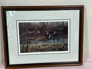 "Apple River Mallards" framed signed print Terry Redlin original gallery tag - Picture 1 of 6