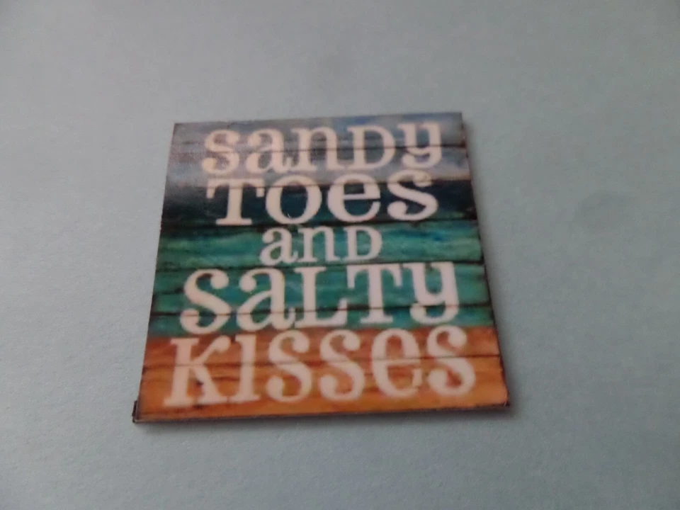 GAILSLITTLESTUFF Beach Sign Sandy Toes and Salty Kisses 1:12 dollhouse miniatures