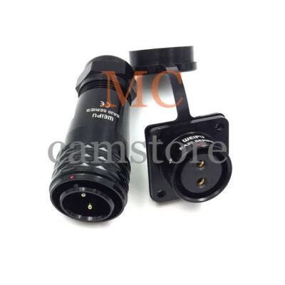 SA20 WEIPU 2 pin waterproof connector IP67 solder aviation connector 25A - Image 1 of 4