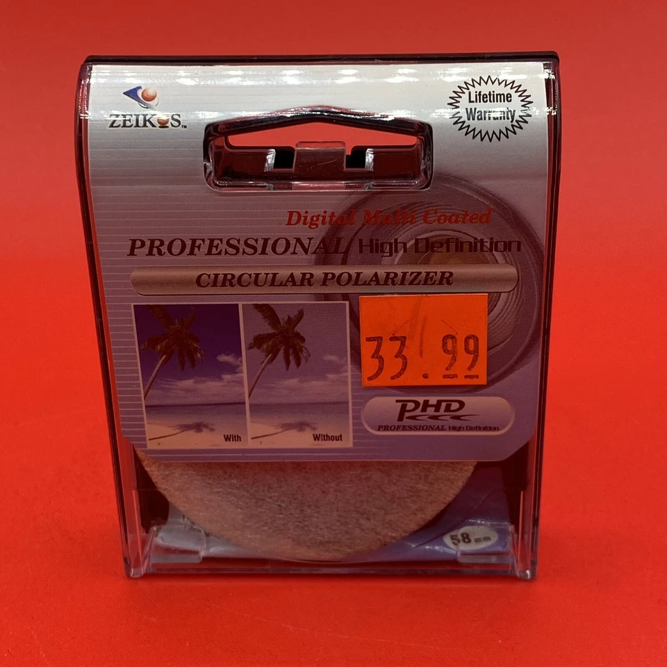 Zeikos Digital Multi-Coated Prof High Def Circular Camera Lens Polarizer 58mm - Image 1 of 4