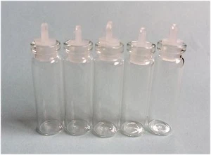 2ml Glass Bottles & Plastic Lid 100pcs Sample Vials Clear little Bottle New - Picture 1 of 3