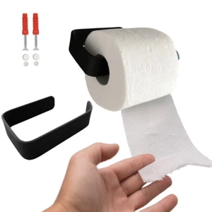 Toilettenpapierhalter 14,5 cm Weiß Schwarz Stahl WC Loft Design Wandmontage - Bild 1 von 16