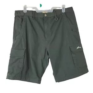 Trail Life Mens Cargo Shorts Heavy Duty Sz X Large Dark Olive Green Thick Fabric - Picture 1 of 7