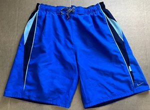 Nike Swimming Trunks Swim Shorts Blue Men's Size Large Vintage - Picture 1 of 5