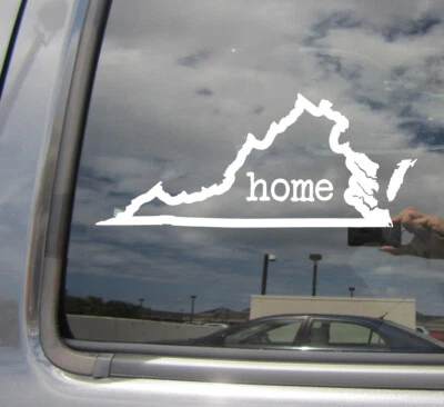 Virginia State Home Outline - EE. UU. América coche vinilo troquelado calcomanía pegatina 07023 Foto 1 de 2