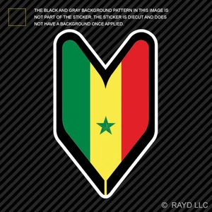 Senegalese Driver Badge Sticker Die Cut Decal wakaba leaf soshinoya Senegal SEN - Foto 1 di 1
