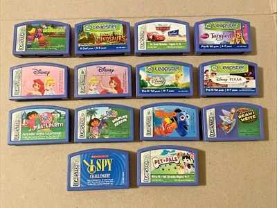Paquete de cartuchos de aprendizaje Leap Frog Leapster | Lote de 14 cartuchos sueltos {USADOS} Foto 1 de 3