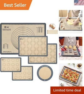 Backmatte 6er Set - Wiederverwendbare Silikonmatten für Kekse, Pizza & Gebäck - Bild 1 von 8