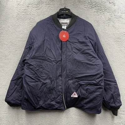 Bulwark FR Jacket Men 5XL Blue Fire Flame Resistant Heavy Duty Coat HRC4 Jet2 - Image 1 of 4