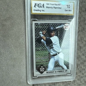 1991 Front Row Draft Picks - Manny Ramirez #47 (RC) FGA 10 Gem Mint - Picture 1 of 2